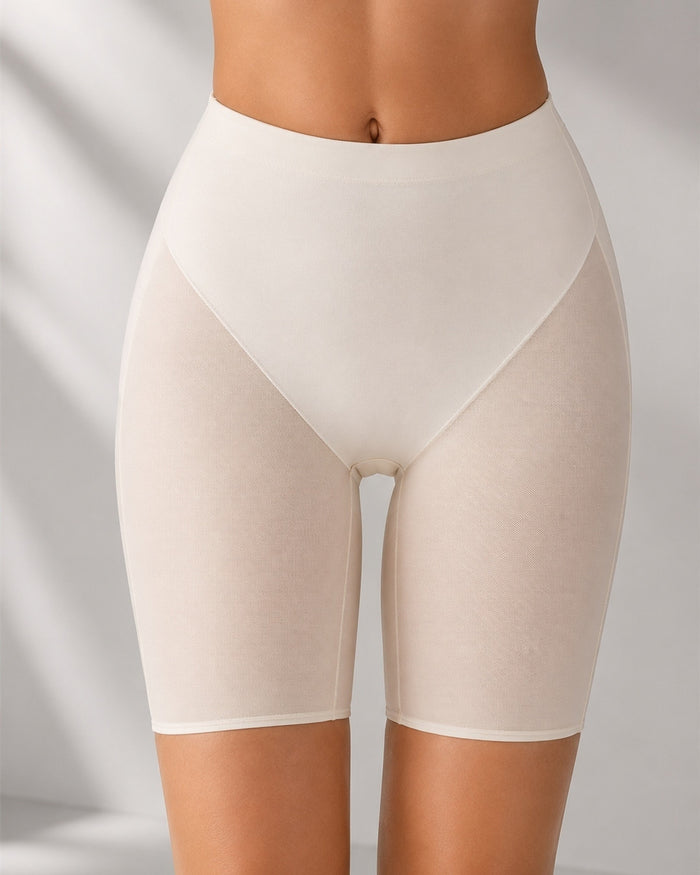 High Waist Mesh Butt Lifter Compression Shaper Shorts